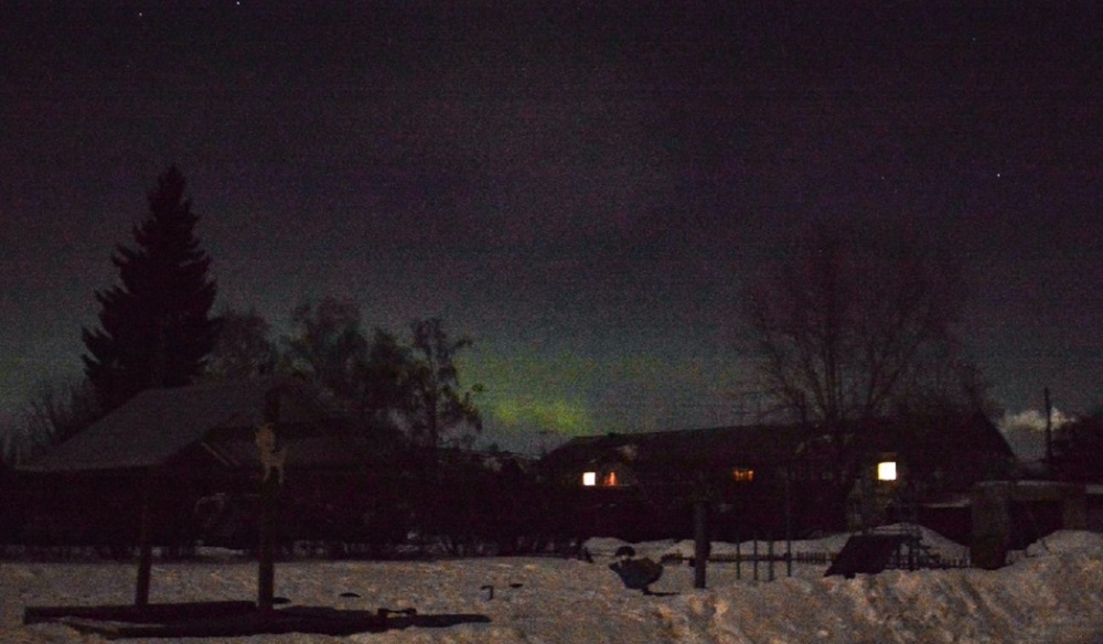 В Омской области вновь зафиксировали полярное сияние