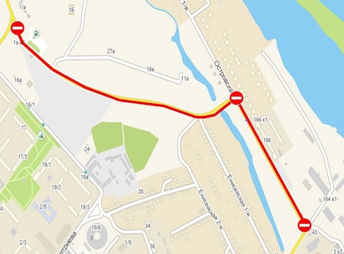 Омичам напоминают о перекрытии дорог на Левобережье