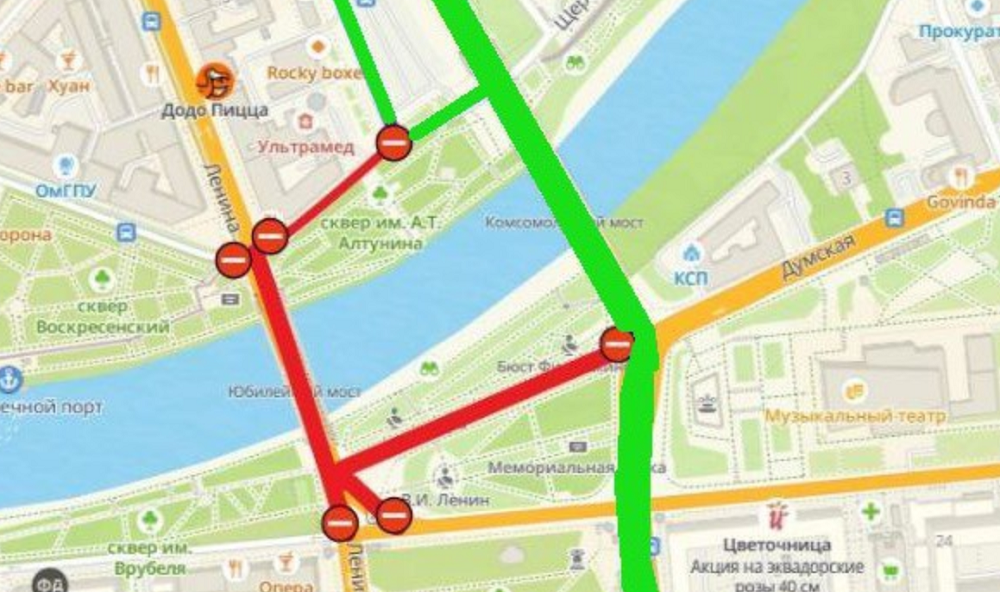 Несколько омских улиц  9 августа временно закроют для движения