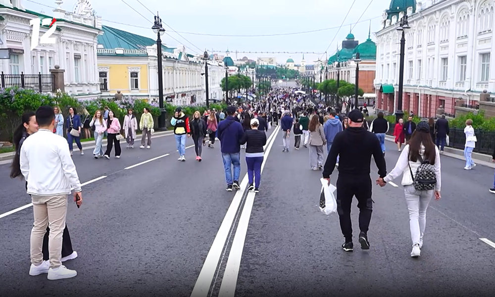 В Омске стартовал новый сезон проекта «Пешеходный Любинский»