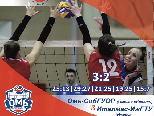 Омские волейболистки одержали первую победу в финале чемпионата России